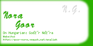 nora goor business card